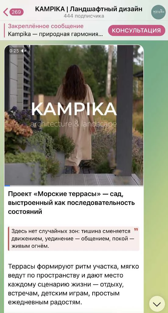 Проект Kampika из профессиональной практики Виктории Курниковой